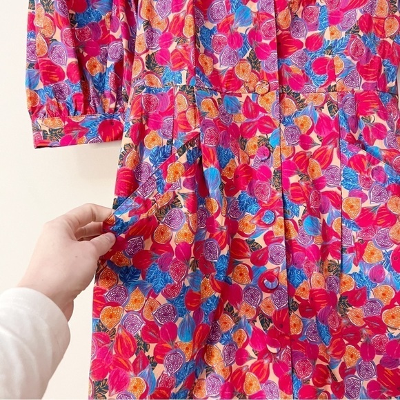 NWT LHD Casitas Printed Cotton Blend Poplin Mini Dress - Picture 7 of 13